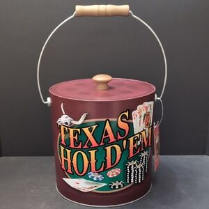 NWT,The Tin Company Texas Hold'em Ice Bucket.